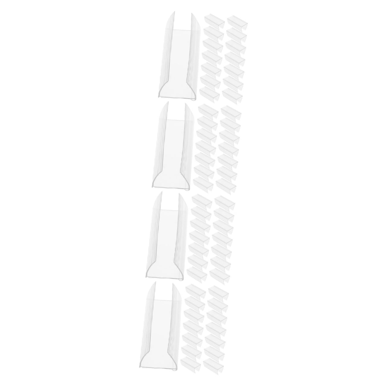 4 Set Etichette Holder Per Esposizione Prezzi E Riutilizzabile Facile Installare E Skid Accessorio Per Negozio E Rivendita 24 Pezzi*4