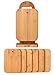 HTB 6 Piece Bamboo Cutting Board Sets with Stand Holder,Best Kitchen Cutting Board Set,Bar Cutting Board for Fruits