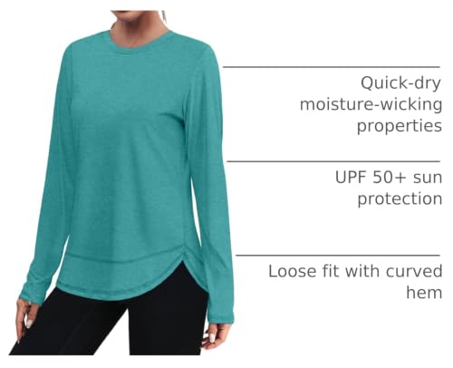 Image of XIEERDUO Women's Workout Tops Long Sleeve Shirts Sun Protection UPF 50+ Quick Dry Shirts for Hiking Running S-3XL