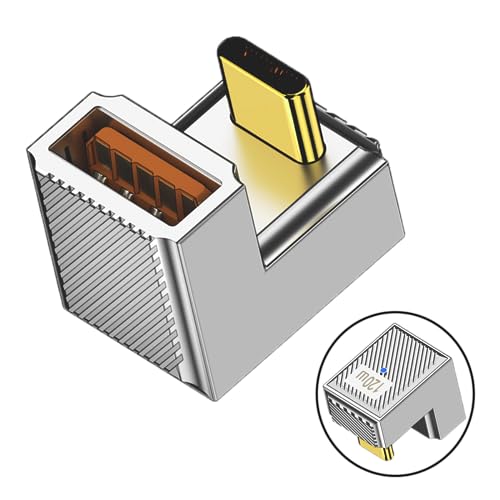 WLGQ USB 3.1 A to C Type C Adapter, Male to A Female 120w Charging 10Gbps Mechanical Armored Aluminum Alloy Shell U-Shaped Elbow - Image 2