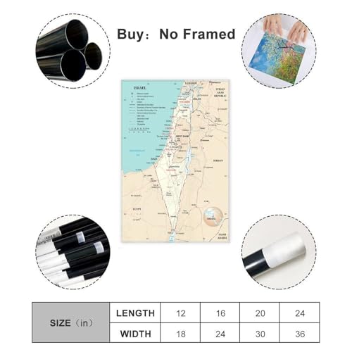 Israel And Occupied Territories Map Poster 2 - image 2
