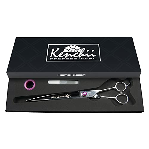 Kenchii Scorpion 9 Inch, Curved Grooming Scissors for Dogs and Pets - Premium Steel Scissors for Dog Grooming - Dog Shears Pet Grooming Accessories - Pet Hair Trimming Scissor