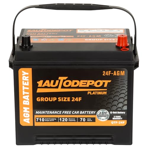 1autodepot Bci Group Size 24f Agm Car Battery Start And Stop Automotive Batte...