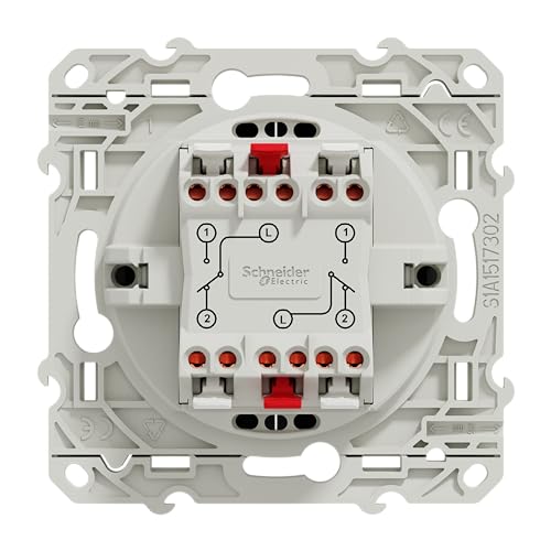 Double va-et-vient Schneider Odace finition anthracite premium - 5