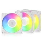 ARCTIC – ARCTIC BioniX P12 A-RGB Weiß 3er-Pack, 120 mm PWM-Lüfter, Da