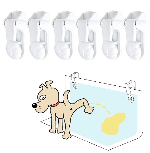 Image of Dog Pee Pad Holder with Walls (6 Pack) for Small & Large Size Wee Wee Pad, Indoor Potty Training Pad Holder for Leg-Lifting Puppies (White)