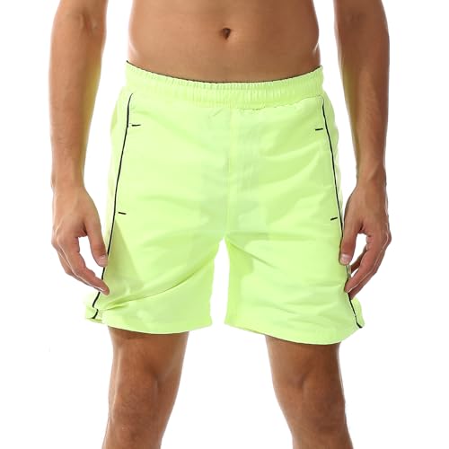 Andora Elastic Waist Polyester Swim Short -Lemon-2XL, Mens — XXL / XXL