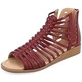 Journee Collection Damen Delilah Sandale mit mittlerer und breiter Breite...