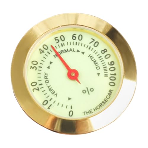 Beavorty 湿度計収納ボックス 小型アナログ丸型湿度計 コンパクト軽量なヒュミドール湿度計 機械式自動感知機能 家庭用 向け