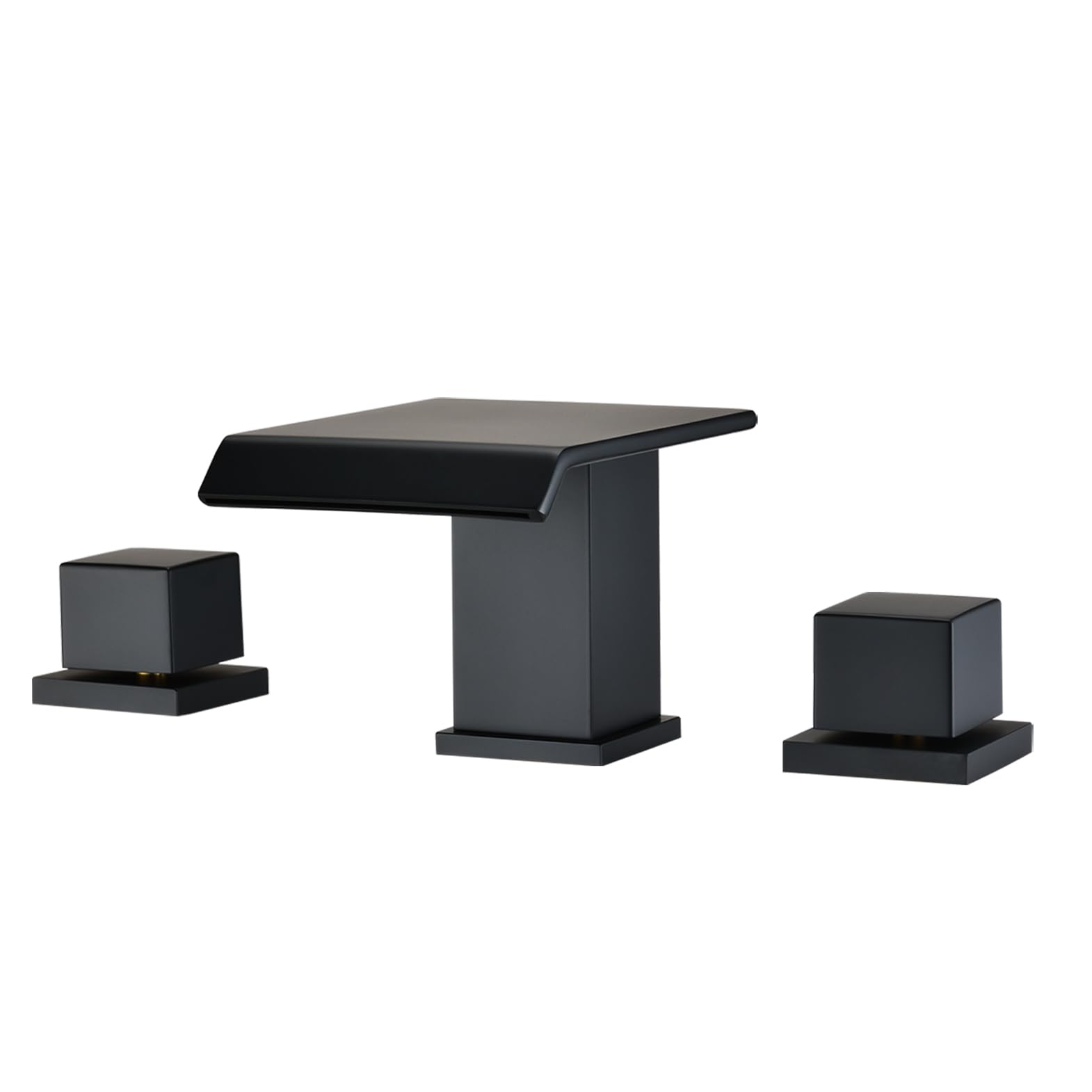 Robinet de lavabo de salle de bain noir mat style cascade haut de gamme