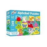 Galt Alphabet Puzzles - Fun and Colourful Early Learning 2 Pc Jigsaw Puzzles - Set of 26 Two Piece Puzzles for Kids - Develop Letter Recognition and Matching Skills - Children Ages 3 to 5 Years Old