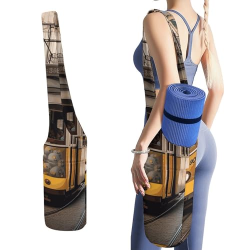 Sac de tapis de yoga Lisbon Tram anti-humidité en toile robuste