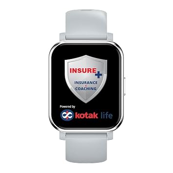GOQii Insure+ 5 lakhs Health Insurance with Smart Vital Stream (Grey) and 3 Months Personal Coaching