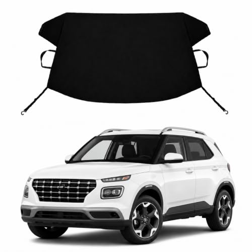 Image of Venue Custom Windshield Cover for Ice and Snow H-yun-dai Venue Heavy Duty 600D Oxford Fabric Windshield Protector Fit Waterproof Frost Snow Cover Winter Car Accessories