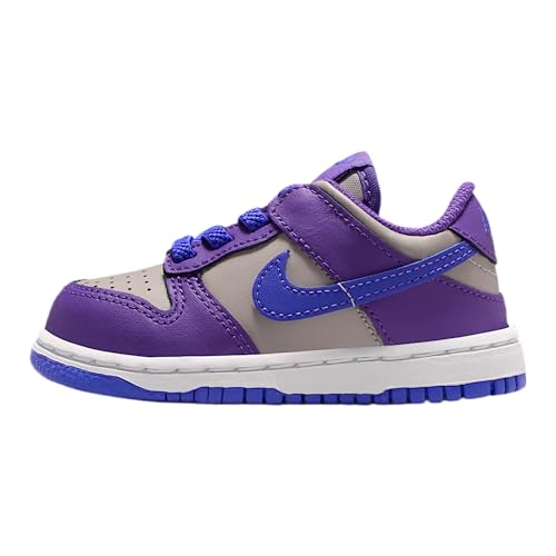 Nike Dunk Low Baby/Toddler Shoes (College Grey/Wild Grape/White/Persian Violet)