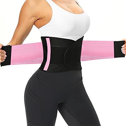Waist Trainer For Women & Men-Sauna Sweat Waist Trainer Corset-Waist Trimmer Weight Loss,Slimming Body Shaper Belt (pink, X-Large)