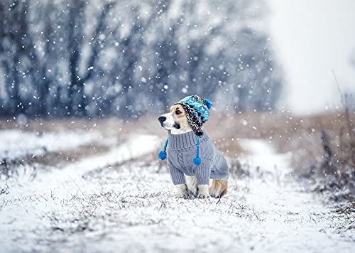 Image of Queenmore XXL Dog Sweater,Classic Knit Big Dog Christmas Sweater Turtleneck