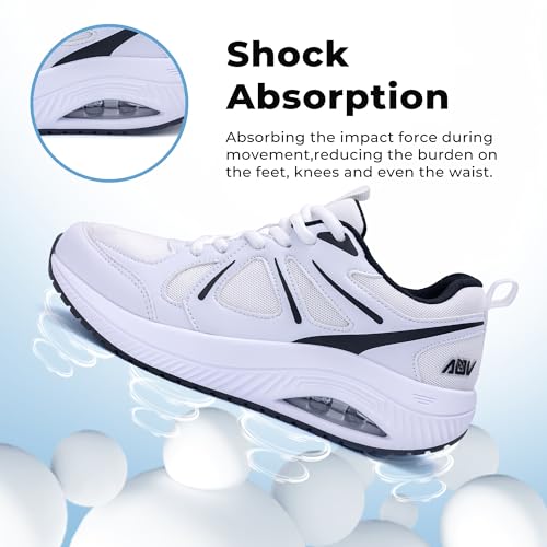 Image of QAUPPE Womens Walking Shoes with Arch Support Athletic Orthotic Sneakers for Women Foot Pain Relief