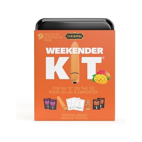 Kama Sutra Weekender Kits - Includes Oil of Love, Honey Dust, Massage Oil, Love Liquid, and Erotic Playcards (Vibe Tropical Mango) Cover