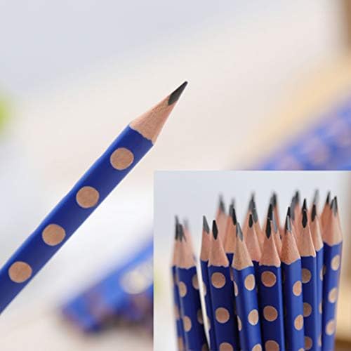 Toyvian 12Pcs Triangle Pencil Correction Writing Posture Pencil School Office Stationery Cartoon Healthy Standard Pencil for Kids Beginner (Blue)