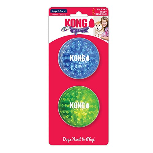 Jouet balle couineur Kong Squeezz Geodz grand format