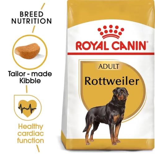 Image of Royal Canin Rottweiler Adult Dog Food, 12 Kg, Dry Food, Supports Healthy Cardiac Function, Bone & Joint Health, Promotes Ideal Muscle Mass