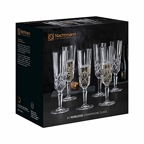 Foto von Spiegelau & Nachtmann, 6-teiliges Champagnergläser-Set, Sektgläser aus Kristallglas, 155 ml, Noblesse, 104896