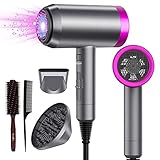 1800W Ionen Haartrockner - Der Haartrockner verwendet eine hochkonzentrierte Negativionentechnologie, die statische Elektrizität und Kräuselungen wirksam verhindert, die natürliche Feuchtigkeit des Haares aufrechterhält und Proteinschäden reduziert , Spliss beseitigen und Haarglanz erhöhen.