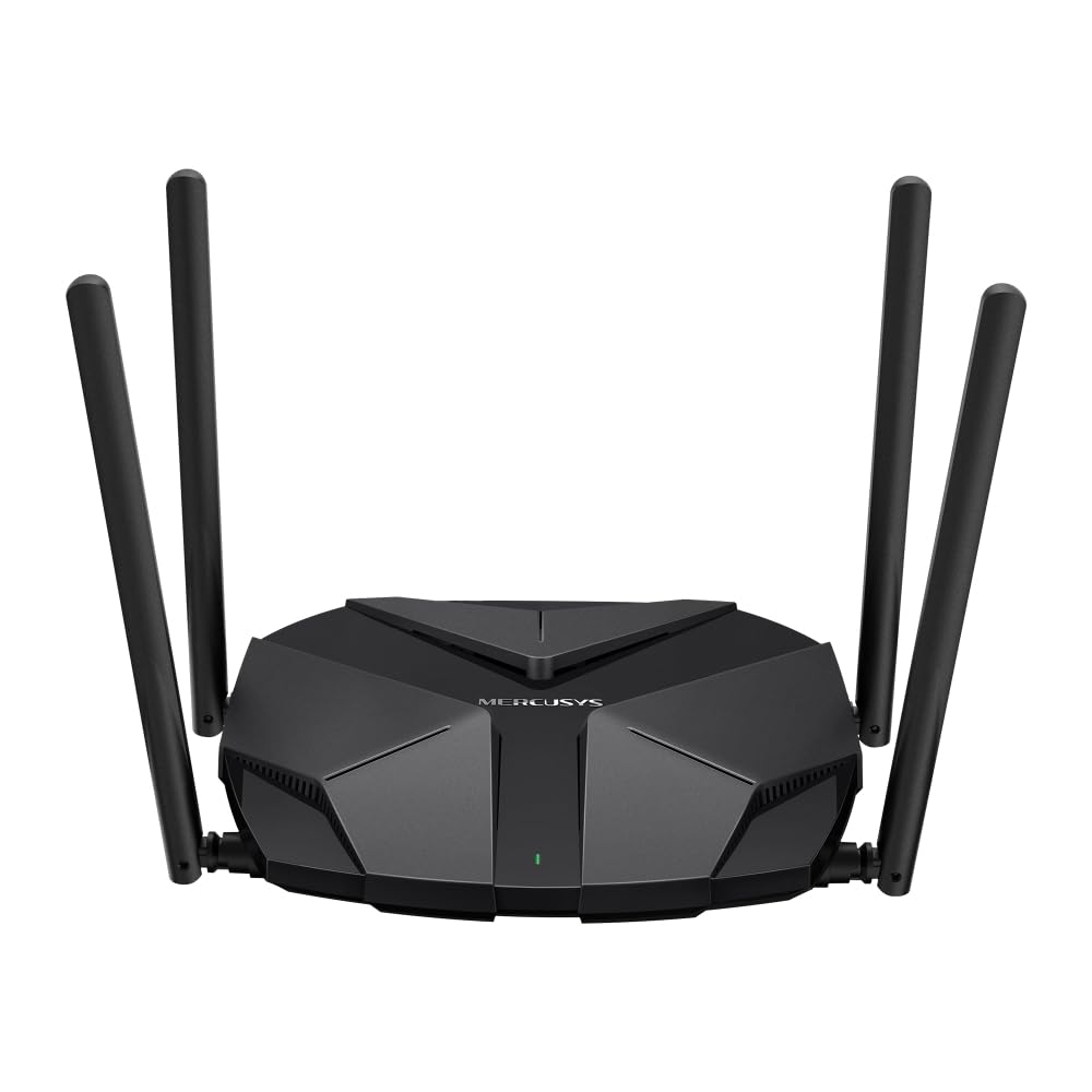 Mercusys MR85X AX3000, Router WiFi 6 Dual Band, 2.5 Gbps WAN, 4 Antenas de Alta Ganancia, EasyMesh, OFDMA, MU-MIMO, WPA3, VPN, Control Parental, Ideal para Streaming y Gaming
