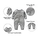culbutomind Baby Zwillinges Stramplers Drinking Buddies Fun Langarm Geschenk Für Geburt Baby Jungen Mädchen Zwillinge Babybekleidung Mit Hut(Grau 3m)