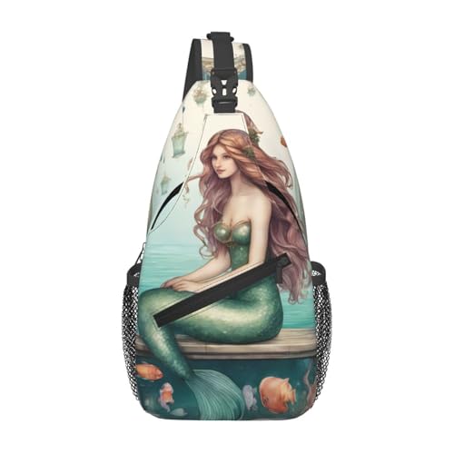 Mochila cruzada casual unisex Fairy Tale Mermaid03