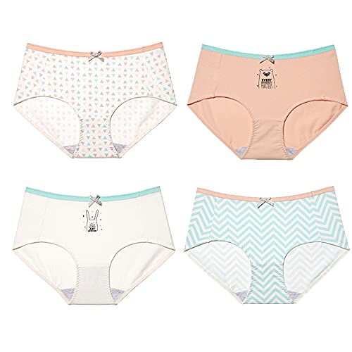 Culotte confortable et respirante en coton stretch WENJUN, sous-vêtement doux taille moyenne