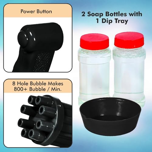 Image of Toyzone Terminator Bubbles Gun-55488 | Portable Bubble Maker | Bubble Machine | Outdoor & Indoor Activity Toy | Colorful Bubbles | Cool Bubble Toy for Girls & Boys