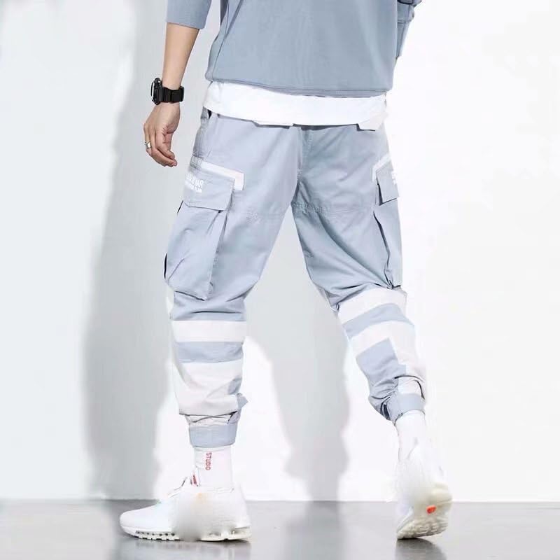 Spring Fall Harem Baggy Cargo Pants Men's Mix Color Korean Stylish Casual Hip Hop Streetwear Male Sport Joggers3
