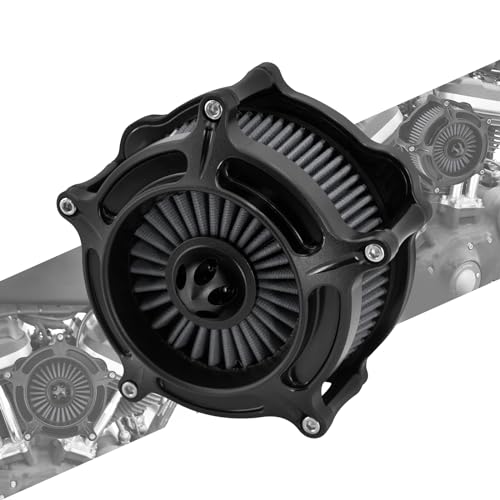 HCmotorku Motorrad-Luftfilter Ansaugfilter Kompatibel mit Harley Sportster 883XL 1200 2004-2023 (Mattschwarz + Grau)