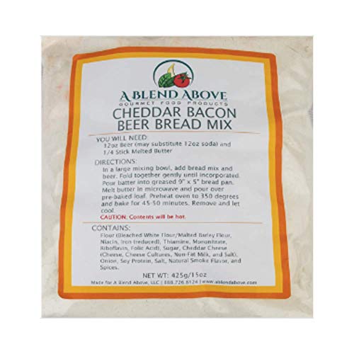 Cheddar Bacon Beer Bread Mix Packets, Beer Infused Loaf Blend, 15 oz bag (3 pack) - Thumbnail 3