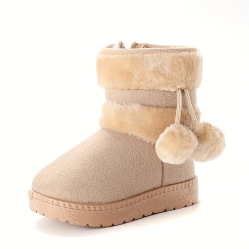 Cute Comfortable Boots With Zipper For Girls, Soft Warm Plus Fleece Boots For Indoor Outdoor Walking, Autumn And Winter4