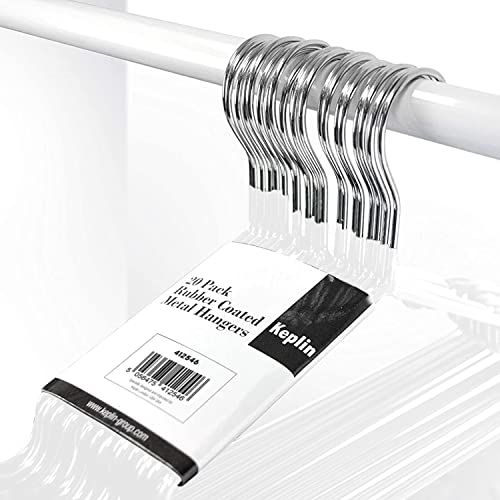 KEPLIN 20x Premium Rubber Coated Metal Hangers, Heavy Duty - Image 3