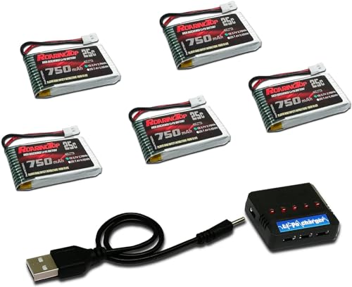 Evita caídas de voltaje en drones con Baterías Lipo 3.7V 750mAh de repuesto