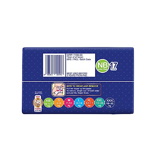 Image of MamyPoko Diaper Extra Absorb NB /XS 17 Count Baby Wipes Extra clean 72