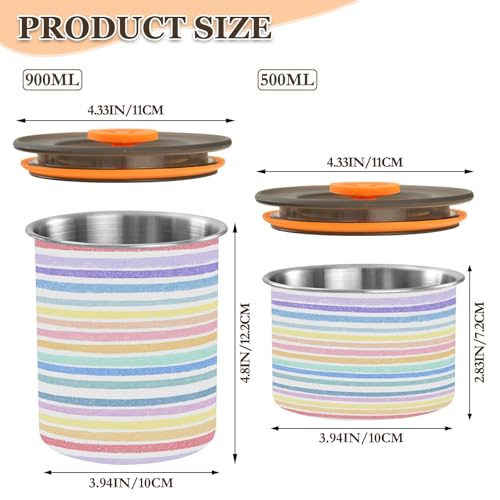 Envase hermético para café de acero inoxidable 17 oz miniatura 2