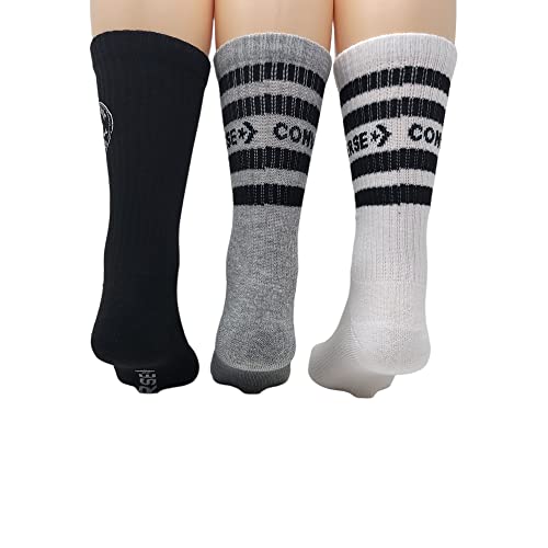 Converse Men's Half Cushion Crew Socks 3-Pack Size 6-12 (Assorted)3