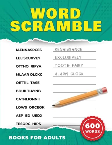 Word Scramble Books for Adults: Word Unscramble Games With Eleven Letters