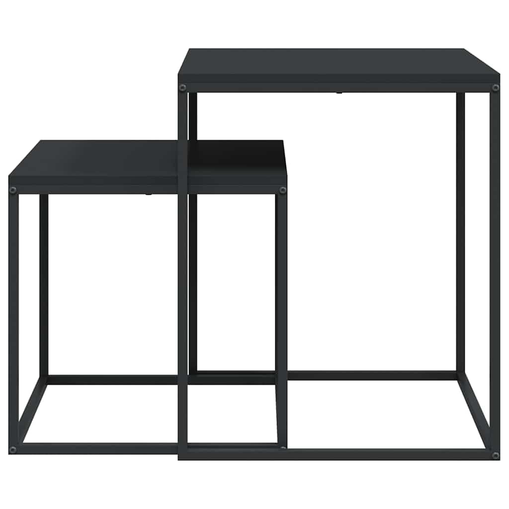 vidaXL Set di Tavolini 2 pz in Legno Multistrato e Metallo