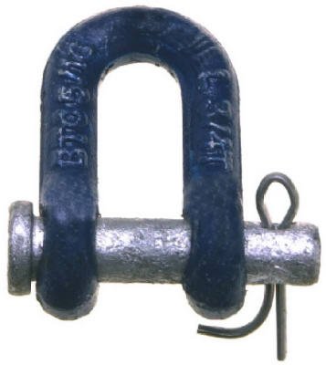 3/8-Inch Round-Pin Chain Shackle – 1 Ton Capacity, Drop-Forged Carbon Steel