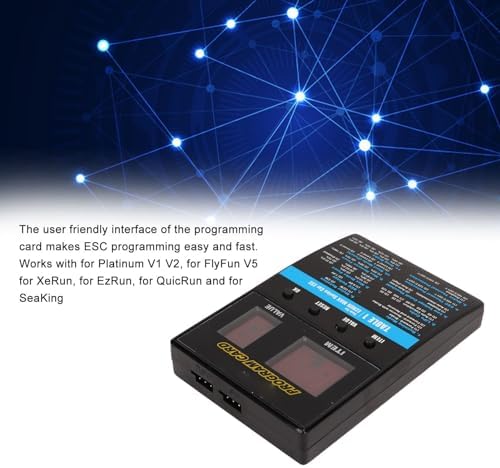 SUNGOOYUE Program Card Box, Universal DC 4.8V-8.4V Plastic LED ESC Programming Card for RC Boat Car Accessories