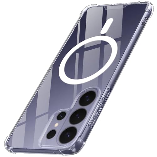 Image of TheGiftKart for Samsung S26 Ultra Case, Shockproof Clear Back Cover Compatible with MagSafe, Camera & Screen Protection, 360 Degree Protection Galaxy S26 Ultra Back Cover (PC & TPU, Transparent)