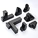 Adjustable Wood/Glass Shelf Bracket Wall Mount, Black, 4 Pack