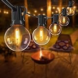 🥰【Decoración romántica y cálida】 Guirnalda luces exterior hará que su boda, campamento, fiesta, barbacoa, banquete, cumpleaños o aniversario, etc. sea romántico y cálido. También puede usarlo para decorar su patio, balcón, jardín, porche, pérgola, cenador, dormitorio, toldo y cualquier lugar que desee.