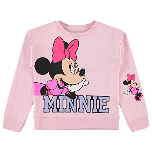 Sweatshirt Minnie Mouse Disney pour fille en rose taille L avec manches imprimées